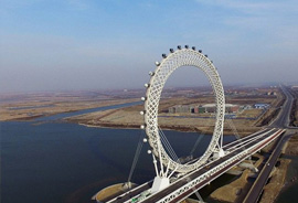 بزرگترین چرخ فلک بدون پره دنیا در کشور چین افتتاح شد